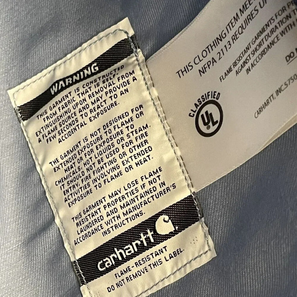 Carhartt Flame-Resistant Classic Twill Shirt FR NFPA 2112/CAT 2 Workwear XL NWT - Picture 6 of 8